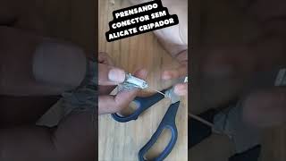 Como crimpar conector de cabo coaxial sem utilização de alicate crimpador [upl. by Etram46]