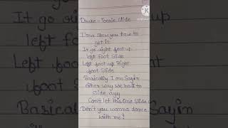 Drake 🎧🙏👍💙🎶Toosie Side lyrics english songspaper lyrics songs shorts [upl. by Einot]