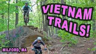 Massive Jumps and Drops  Mountain Biking Vietnam Trails Round 2  Milford MA [upl. by Norraa]