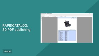 RapidCatalog Tutorial 3D PDF publishing [upl. by Roer]