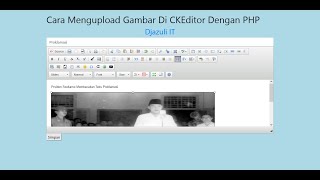 Cara Mengupload Gambar Di Ckeditor dengan PHP 100 Work [upl. by Okiruy]