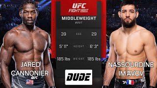 JARED CANNONIER vs NASSOURDINE IMAVOV  UFC Louisville  Ai Prediction  Full Fight [upl. by Natascha]