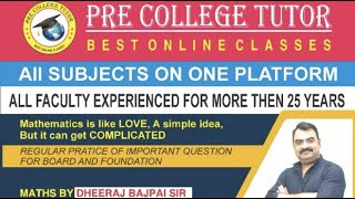 DHEERAJ SIR MATHS CLASSES precollegetutormaths class9th education icse [upl. by Rodolfo]