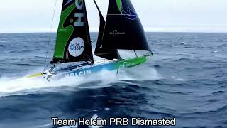 NEWSFLASH Yacht Team Holcim PRB DISMASTED in the Ocean Race Day 4 All Safe [upl. by Fillbert]