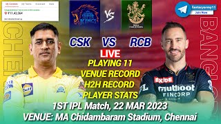 🔴LIVE CSK vs RCB Live Prediction CSK vs BAN  CHE VS RCB 1st IPL LIVE [upl. by Saba716]