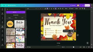 Thank You Card Canva Template 3 [upl. by Cressida]