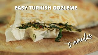 5 Minute Turkish Gozleme  Easy Recipe with Filo Pastry  Vegetarian Feast [upl. by Monaco]