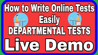 DEPARTMENTAL TESTS ONLINE EXAM DEMO [upl. by Adle]