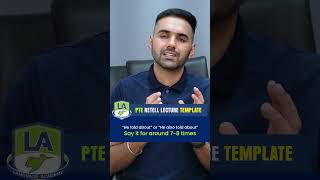 PTE Retell Lecture Template 😎💯 shorts youtubeshorts [upl. by Inod]