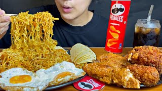 Eating Maggi Half fried Eggs Pringles paneer kurkure butter momos [upl. by Qahsi]