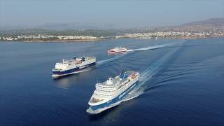 SUPERFERRY  AQUA BLUE  HELLENIC HIGHSPEED [upl. by Negeam953]