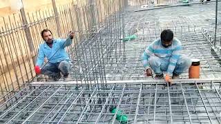 New house foundation steel fixing work plzsubscribe [upl. by Lamori163]