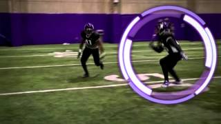 Northwestern Wildcats open field tracking Defensive backs [upl. by Armond]