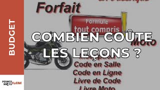 Les LECONS AU PERMIS MOTO combien ça coûte [upl. by Yessydo]