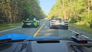 2023 Corvette Z06 vs 2015 McClaren 650S pt1 [upl. by Redneval]