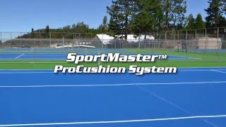 Cushioned Tennis Court  SportMaster ProCushion Coating System [upl. by Eben832]