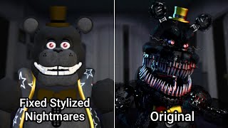 Fixed Stylized Nightmares Vs FNAF 4 [upl. by Haggai]