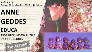 Educa Anne Geddes 1500 piece jigsaw puzzle  Timelapse [upl. by Jobye]