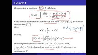 Fonctions de deux variables partie 1 Limites Continuité et différentiabilité [upl. by Anitsirc620]