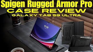 Spigen Rugged Armor Pro Case Review Galaxy Tab S9 Ultra The Best Cover Stand for the Samsung Tablet [upl. by Linder15]