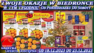 Biedronka Nowa Gazetka Promocyjna Od poniedziałku 18122023 W Tym Tygodniu Twoje Okazje w Biedronce [upl. by Trilby]