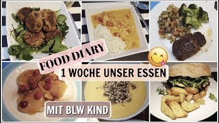 FOOD DIARY l WHAT WE EAT IN A WEEK l MIT BLW KIND l REZEPTE l MEAL PLANNING l HelloCathi [upl. by Helge474]