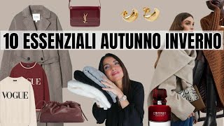 10 ESSENZIALI MODA del guardaroba capsula AUTUNNO INVERNO [upl. by Ahsinert309]