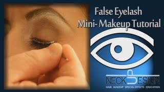 False Eyelash Application  Theatrical MiniMakeup Tutorial [upl. by Menard]