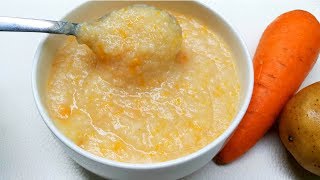 Baby Food  Carrot Potato Rice  Healthy baby food 6 to 12 months [upl. by Richardo]