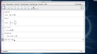 Gleichungen im GeoGebraCAS [upl. by Ahsilrak]