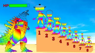 Evolution Of GODZILLA EARTH Vs MONSTER RADIATION RAINBOW  Returning From The Dead SECRET  FUNNY [upl. by Arbmat]