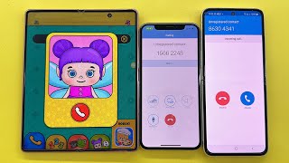 Incoming Call SkyPhone Outgoing IPhone X vs Samsung Z Fold2 vs Z Flip4 [upl. by Riocard]