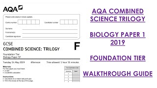 AQA Combined Science Trilogy 2019 Biology Paper 1F Walkthrough [upl. by Aisanahta]