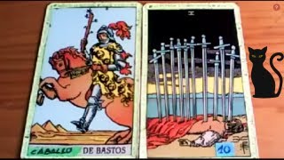 Combinaciones tarot con EL CABALLO DE BASTOS  ARCANOS MENORES DE ESPADAS Por TARA [upl. by Anital827]