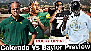 🚨Colorado Vs Baylor Predictions SHOCKING INJURY Updates On RB Dallan Hayden amp QB Dequan Finn‼️ [upl. by Lamond]