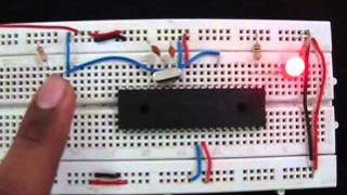 Interfacing LED using PIC18F4550 Microcontroller and Switch [upl. by Hellene]