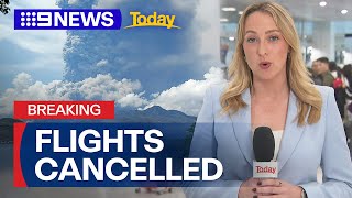 Virgin has cancelled all flights in and out of Denpasar amid volcanic eruption  9 News Australia [upl. by Lleumas899]