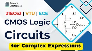 CMOS circuit for Complex Expressions  VLSI Circuits  21EC63 [upl. by Ellehsal83]