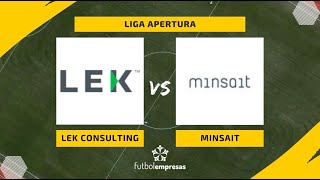 LEK Consulting sale vencedor del intercambio de golpes ante Minsait [upl. by Sadinoel]