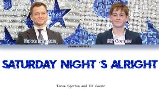 TARON EGERTON AND KIT CONNOR SATURDAY NIGHTS ALRIGHT COLORED LYRICSFOR FIGHTING  VISUALISER [upl. by Nere]