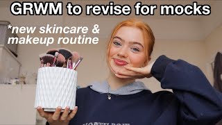 GRWM to revise for GCSE mocks new skincare amp makeup routine  Ruby Rose UK [upl. by Anaitsirhc]