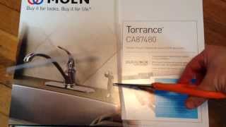 Moen Kitchen Faucet Unboxing Unpackaging Review Torrance CA87480 [upl. by Odoric]