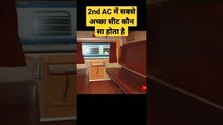 ट्रेन की सबसे अच्छी Seat बर्थ कौन सी है  Which Is Best Seat Berth in Train  IRCTC shorts [upl. by Joselyn]