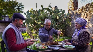 Cooking Goat Laba in a Turkish Village Yard  Traditional Recipe [upl. by Salvucci569]