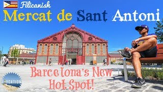 MERCAT de SANT ANTONI in BARCELONA  SPAIN TRAVEL GUIDE [upl. by Ynnaej]