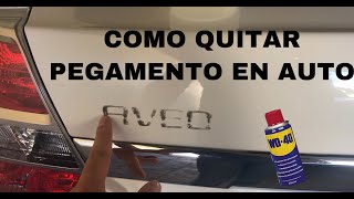 COMO QUITAR PEGAMENTO EN UN AUTO RAPIDO [upl. by Audri]