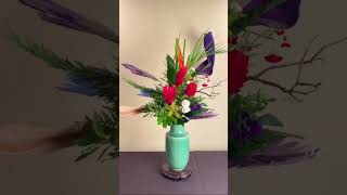 中华花艺六合瓶花欣赏Chinese Floral Arts flowers flowerarrangement florist tea diy [upl. by Sitnerp]