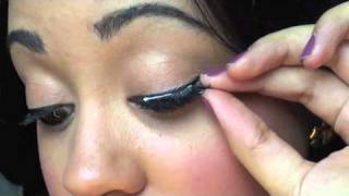 How To Apply False Eyelashes  EASIEST Tutorial [upl. by Ruscher]