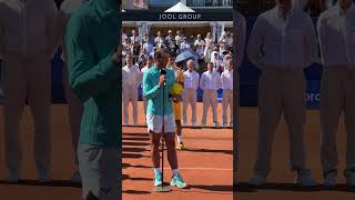 Rafael Nadal On Court Interview after losing the final of Nordea Open 21072024 [upl. by Recor36]