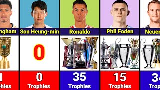 Best Footballers How Many Trophies They Have Won Part 2 [upl. by Anetsirhc473]